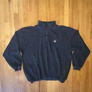 Vintage 90s BIG DOGS Quarter Zip Pullover Men’s 2XL Dark Grey Long Sleeve
